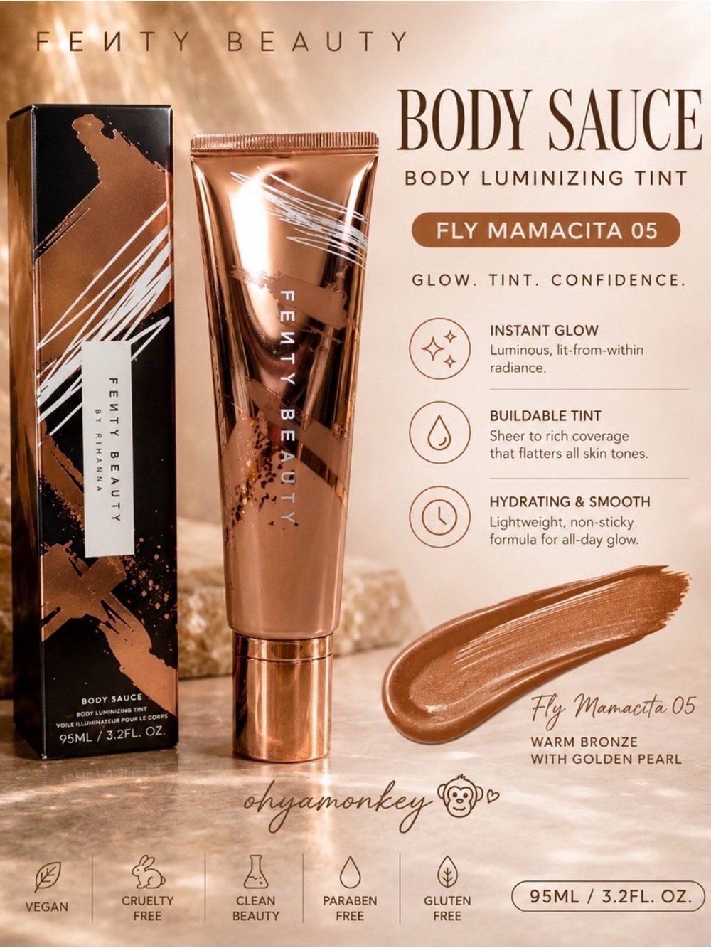 Fenty Beauty by Rihanna Body Sauce Body Luminizing Tint in shade Fly Mamacita